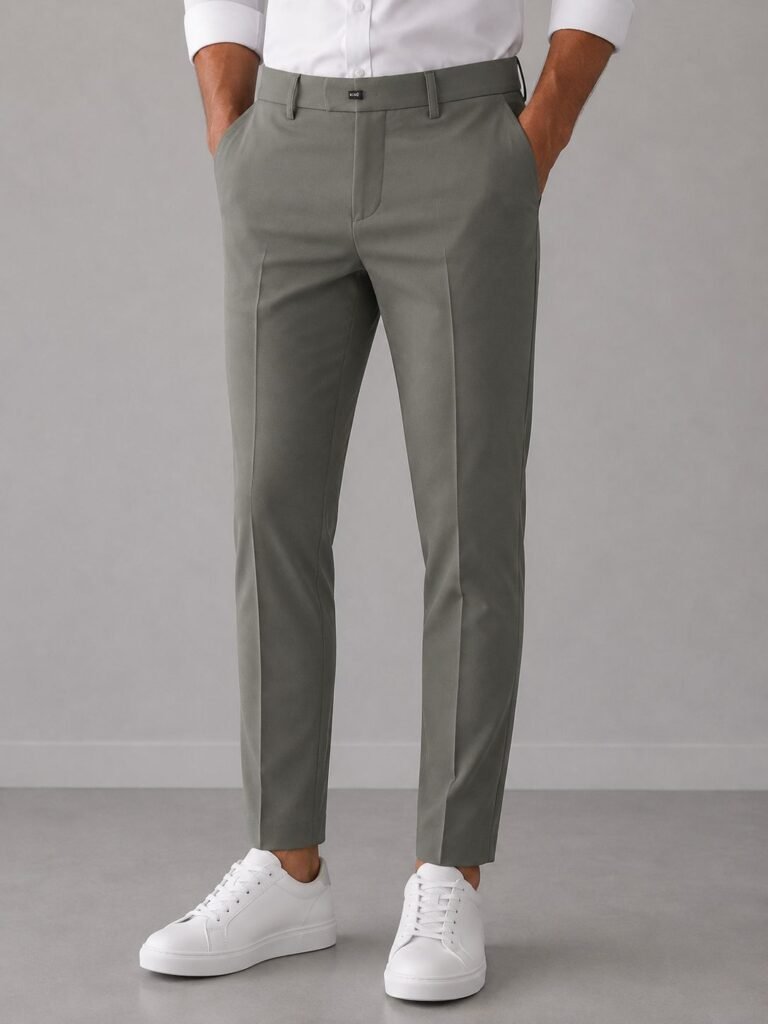 Premium Imported Fabric Formal Pant — Olive Grey