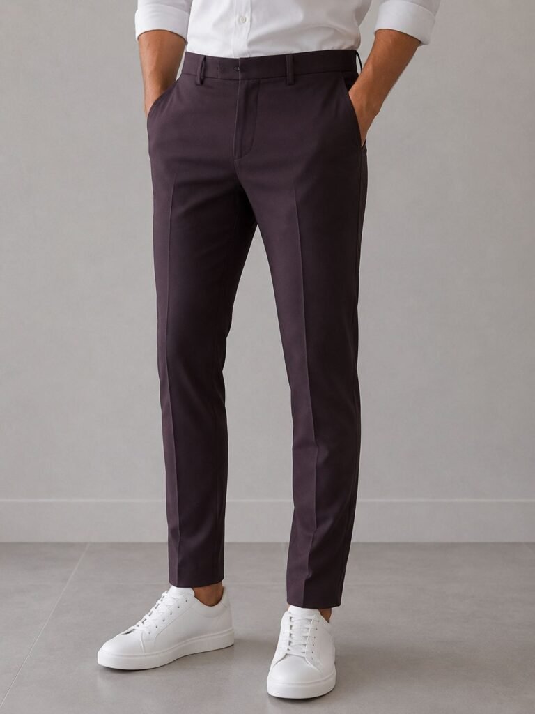 Premium Imported Fabric Formal Pant — Plum