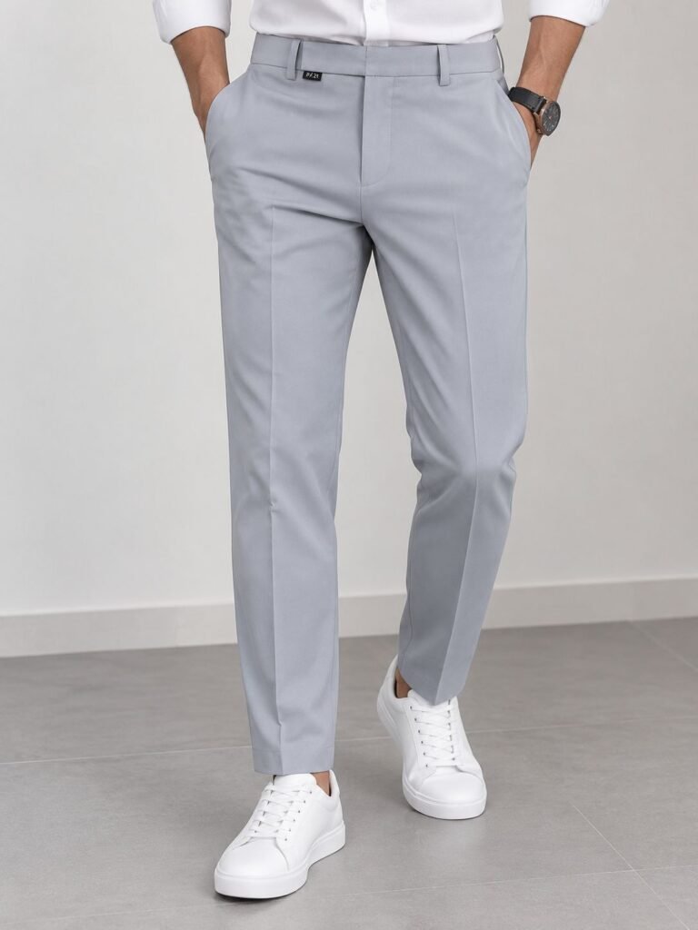 Premium Imported Fabric Formal Pant — Light Grey