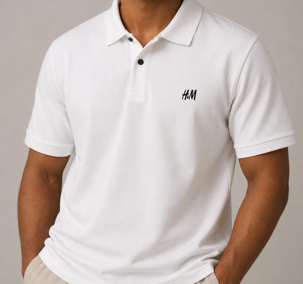 Mass Dotted Fabric T-Shirt — White