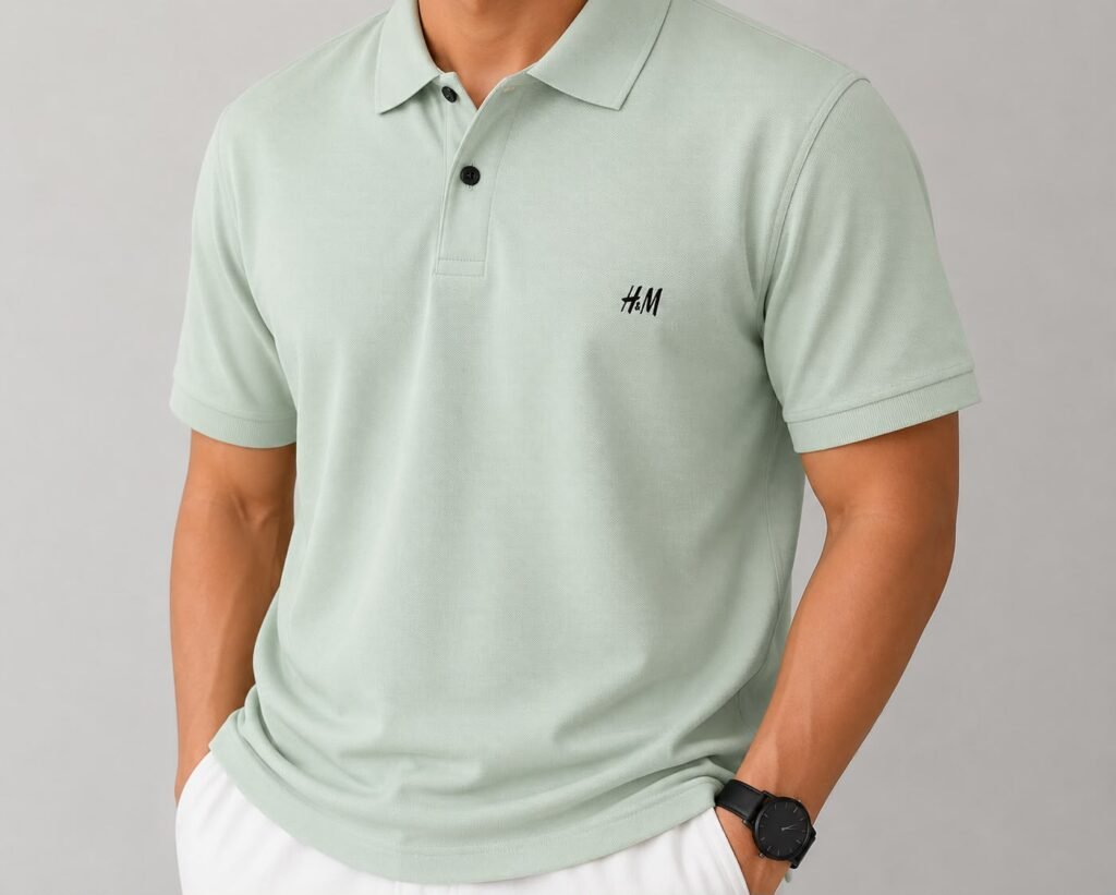 Mass Dotted Fabric T-Shirt — Mint Green