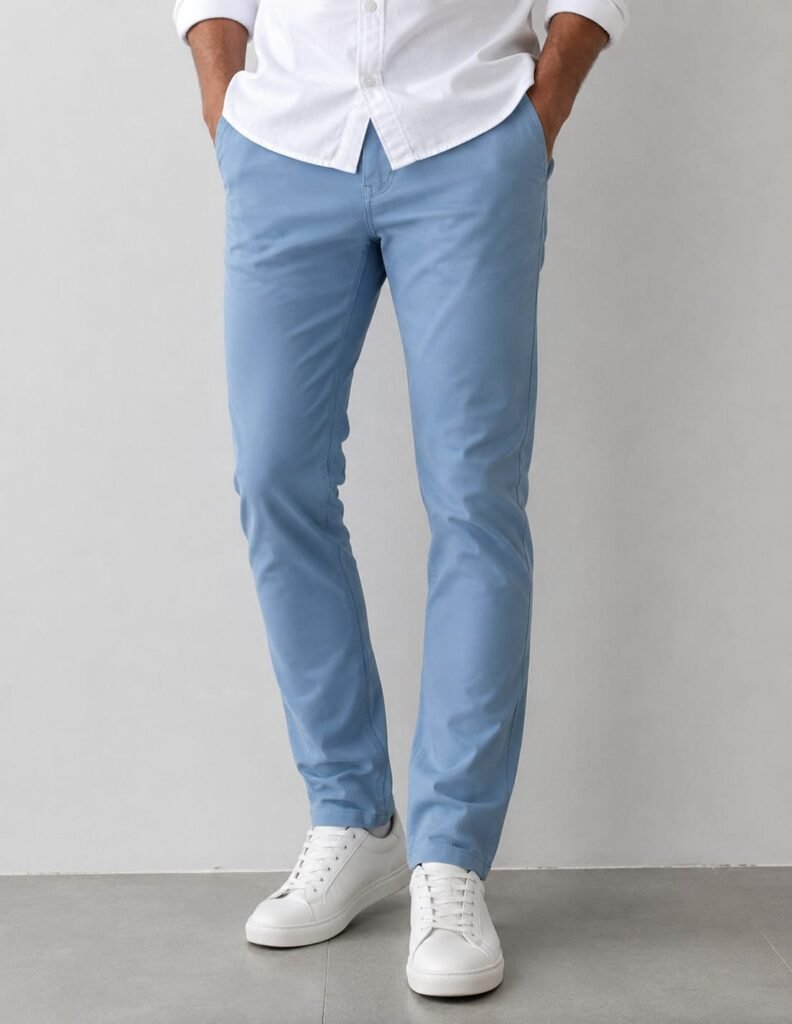 Cotton Pants — Powder Blue