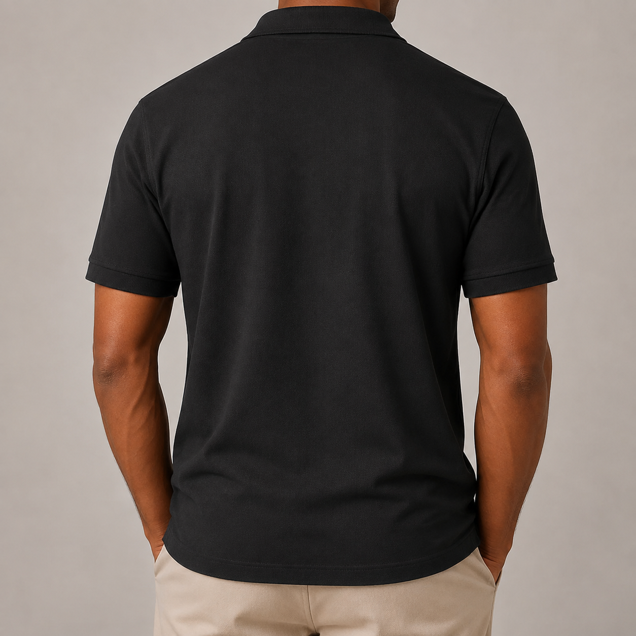 Mass Dotted Fabric T-Shirt — Black - Image 4