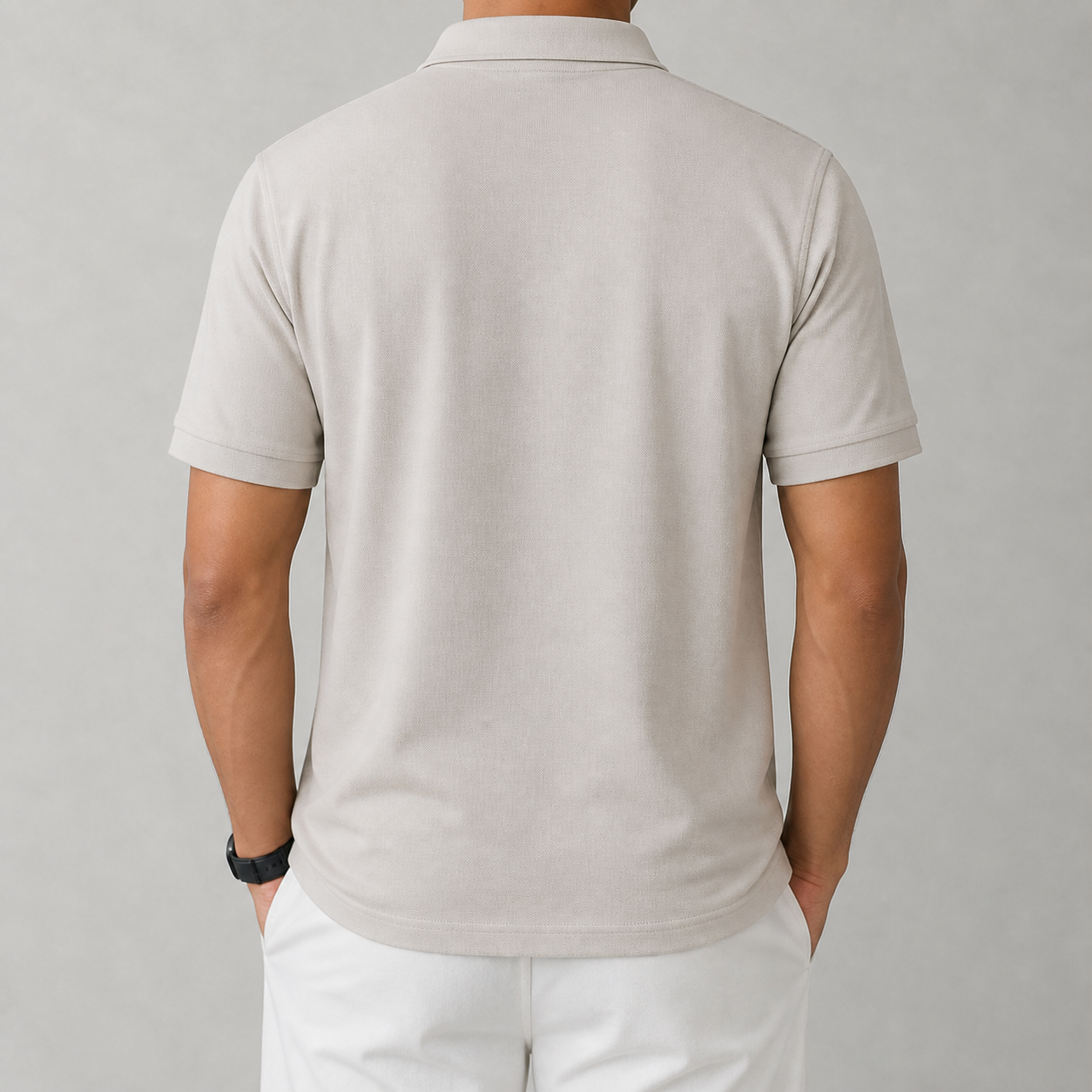 Mass Dotted Fabric T-Shirt — Cream - Image 4