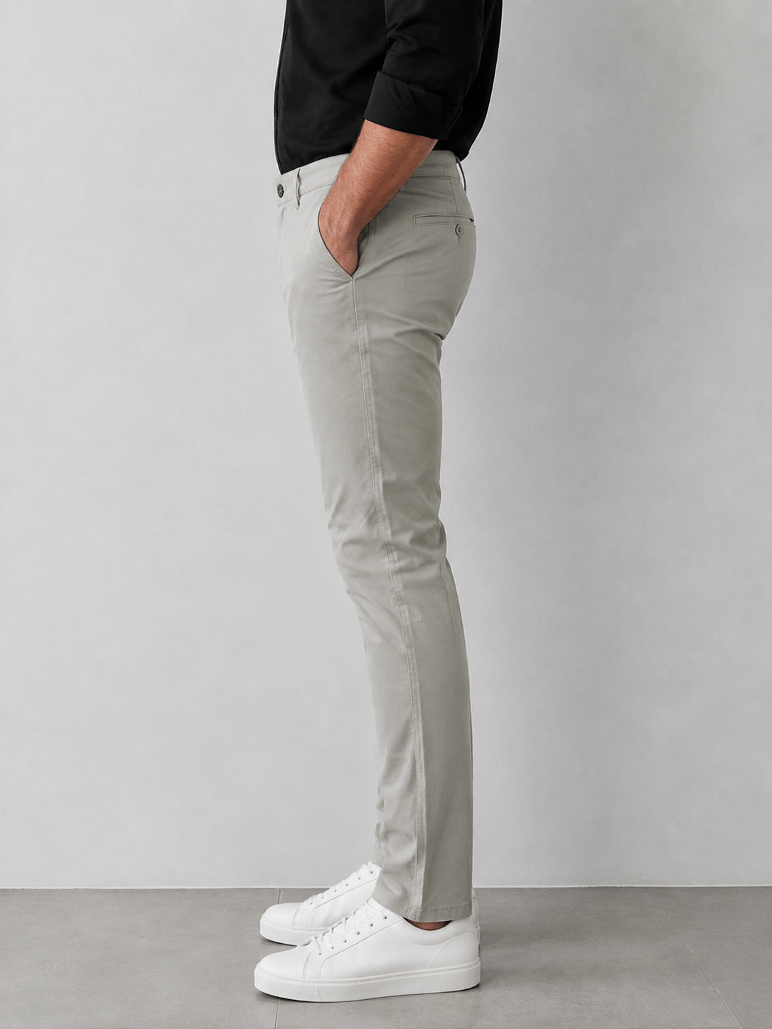 Cotton Pants — Stone Grey
