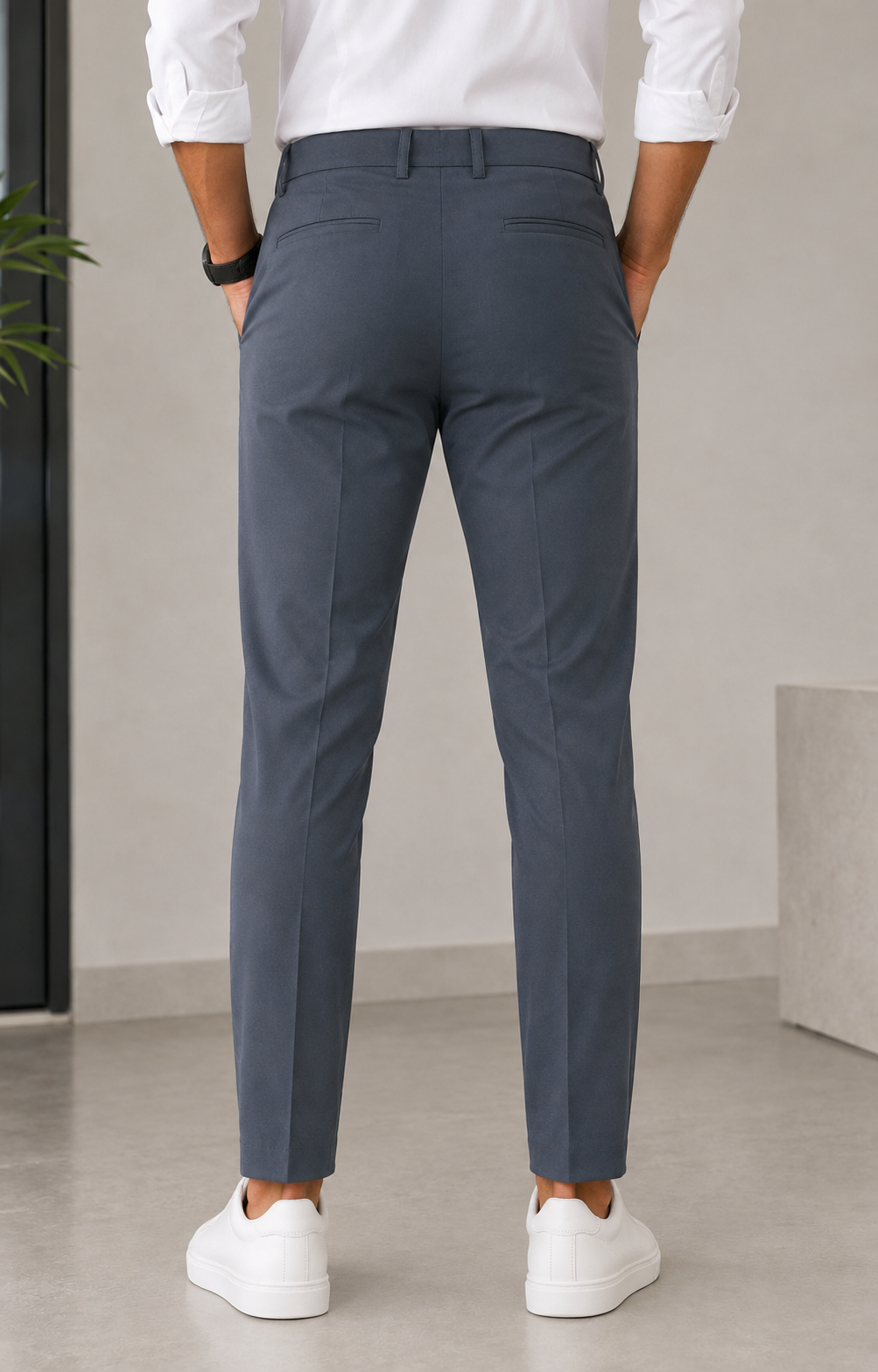 Premium Imported Fabric Formal Pant — Slate Blue